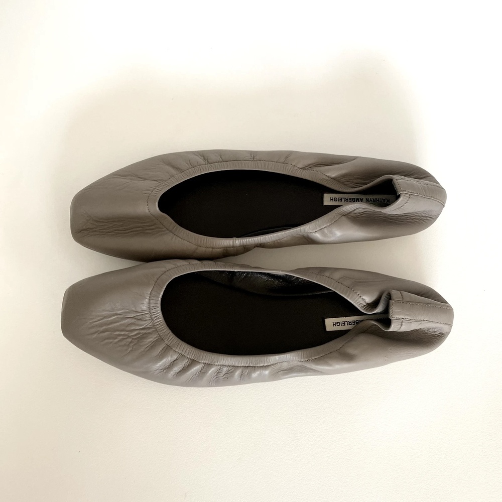 New HANDMADE Grey Genuine Calf Leather Flat Loafers Sz 9 fit 8 NYC Designer